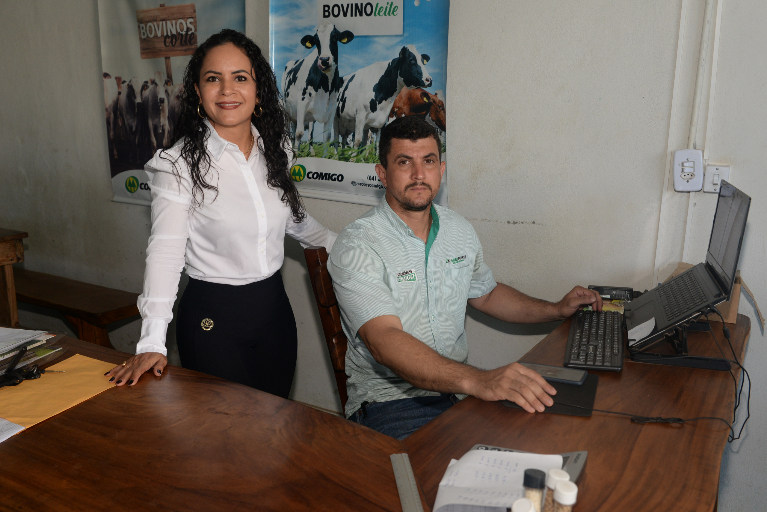 Delúbia e Wilson proprietários da Agro Forte Rações Comigo