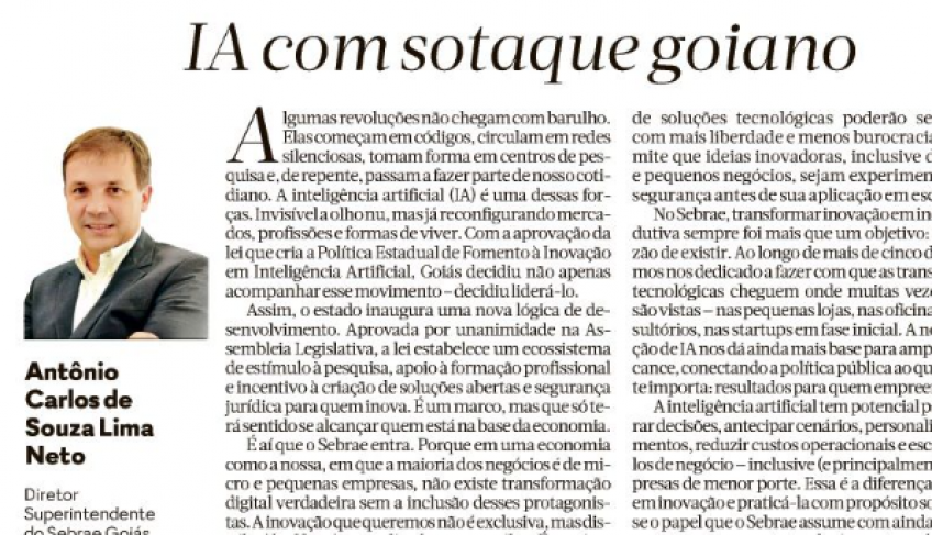 ASN Goiás - Agência Sebrae de Notícias