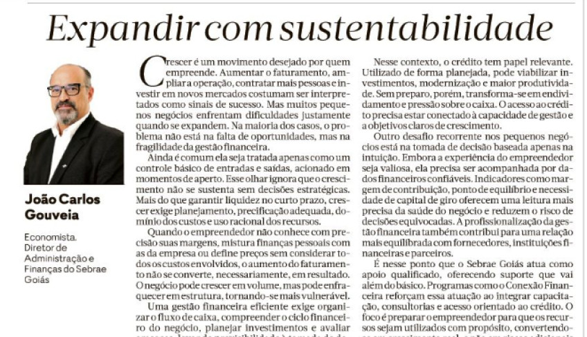 ASN Goiás - Agência Sebrae de Notícias