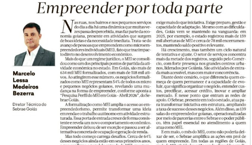 ASN Goiás - Agência Sebrae de Notícias