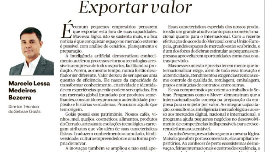 ASN Goiás - Agência Sebrae de Notícias